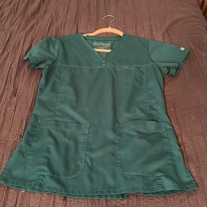 Small Grey’s Anatomy Hunter green scrub top